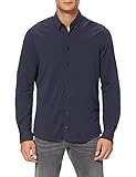 Pierre Cardin Herren Langarm Hemd mit Button-Down-Kragen, blau, N