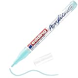 edding 5300 Acrylmarker fein - pastell-blau - 1 Acrylstift wasserfest - feine Rundspitze 1-2 mm - Acryl Farben zum Malen auf Leinwand, Malpapier und Holz - Acrylstifte für S