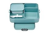 Mepal Bento-Lunchbox Take A Break Nordic Green Large – Brotdose mit Fächern, geeignet für bis zu 8 Butterbrote, TPE/pp/abs, 0