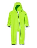 Playshoes Unisex Baby Fleece-Overall Farblich Abgesetzt, Grün (Grün 29), 92