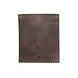 Bugatti Volo Geldbeutel Männer Leder Hochformat - Geldbörse Herren Braun - Portmonaise Portemonnaie Portmonee Brieftasche Wallet Ledergeldb