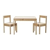 IKEA LÄTT Kindertisch mit 2 Stühlen, weiss/