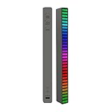 MINGRT RGB Strip Lights, Voice-Activated Pickup Rhythm Light Colorful Rhythm Music Atmosphere Car Desktop LED Light, Mehrfarbig Musik Sound-Steuerung (Color : Black)