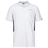 HEAD Herren Polos CLUB Tech Polo Shirt M, weiß/dunkelblau, 811339-WHDBL