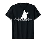 Herzschlag Pulslinie Design - French Bulldog T-S