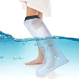 Wasserdichter Gipsschutz für Erwachsene Bein, Hochelastisch Wiederverwendbar Schutzhülle für Gipse und Verbände für Dusche Wunde hält die Gipsverband Trock