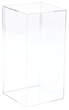 Pioneer Plastics Kleine transparente Acryl-Vitrine, 20,3 x 9,5 x 8,9 cm, 6 Stück