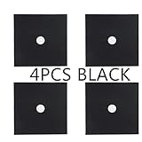 KGDUYH Gasschutz 4 Pack Herd Protector Abdeckung Liner Gasherd Protector Gasherd Kochplattenbrenner Protector Matte Herd Cooker Cover Küchenzubehör Langlebiger und langlebiger (Color : 4pcs Black)