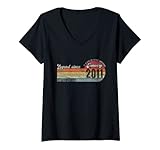 Damen Vintage-Legende zum 11. Geburtstag, seit Januar 2011, 11 Jahre alt T-Shirt mit V