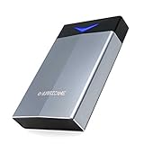 Hurricane 3TB Externe Festplatte 3.5' USB C, LED RGB Beleuchtung GD35625 Aluminium 3000GB Backup SATA Gaming Speicherplatte 3 TB HDD mit Netzteil für PC TV Windows mac OS Linux Xbox Play