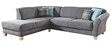 CAVADORE Ecksofa Gootlaand / Große Sitzecke im Landhausstil inkl. praktischer Vorziehfunktion und Bettkasten / Mit Federkern-Polsterung / 257 x 84 x 212 / G