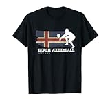 Beachvolleyball Island Flagge Love Volleyball Spieler T-S