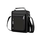 Hanpiyig Umhängetasche Herren, Männer Umhängetasche Crossbody Bag Vertikale Oxford Tuch Umhängetasche Mode Handtasche Aktentasche (Color : Black)