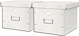 Leitz, Ablage- und Transportbox für Hängeregistratur, mit Deckel, A4, Click & Store (Weiß | 2er Pack)