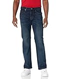 Amazon Essentials Straight-Fit Stretch Bootcut jeans, Dark Wash, 33W x 28L