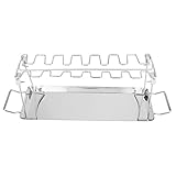 Duokon Hähnchenschenkel und Wing Rack für Grill Räucherofen, Hähnchenschenkel Rack mit Abtropfschale BBQ Tool für Z