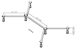 Poresta Ferroplast Duschwannenfuß D6 Mini XL Wannenfüße 75-120