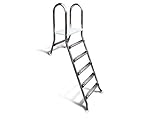 Trendpool Hochbeckenleiter V2A Classic Poolleiter aus Edelstahl 1x5 und 1x1 Stufe 1,50
