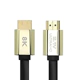 QIANRENON 8K HDMI 2.1 Kabel 48Gbps Ultra HD High Speed HDMI Kabel 1,5m unterstützt 8K @ 60Hz HDR, eARC, Dolby Vision, VRR, alle Fernseher, BluRay etc. schw