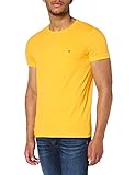 Tommy Hilfiger Herren STRETCH SLIM FIT TEE T-Shirt, Amber Glow, L