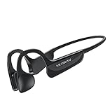 MEOWAV Knochenschall Kopfhörer Bluetooth 5.0 Sport Kabellose Headset mit Mikrofon IP68 wasserdichte Schwimmen 16 GB Speicher 16 Stunden MP3-Player (Black)