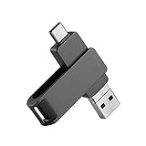 USB-Flash-Laufwerk, 4-in-1 USB-C-Memorystick, Flash-Laufwerk, High-Speed-Metall-Stick, für iPhone, PC, Tablet, Mac, M-acBook, USB-C Smartphone (schwarz)