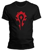 World of Warcraft Horde Wow - Für die Horde Splatter - Herren T-Shirt und Männer Tshirt, Größe:3XL, Farbe:Schw
