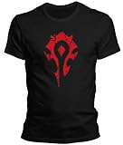 World of Warcraft Horde Wow - Für die Horde Splatter - Herren T-Shirt und Männer Tshirt, Größe:XL, Farbe:Schw
