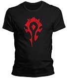 World of Warcraft Horde Wow - Für die Horde Splatter - Herren T-Shirt und Männer Tshirt, Größe:3XL, Farbe:Schw