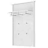 trendteam smart living Garderobe Gardrobenpaneel Ole, 81 x 122 x 26 cm in Weiß mit Ablage, Kleiderstange und vier Kleiderhak