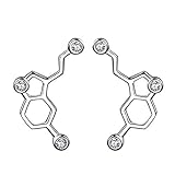 Serotonin Molekül Ohrstecker 0,2 Karat Zirk