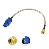 Bingfu Auto GPS Antennen Adapter Kabel SMA Stecker auf Fakra C Stecker Blau Koaxialkabel 15cm für Fahrzeug LKW SUV Auto Stereo Head Unit GPS Navigationsempfängersystem GPS Tracker M