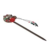 Sharplace Chinesische Haarstab Haarnadel Hairpin Hair Stick Haarschmuck Vintage Schupostift mit Quasten - rote B