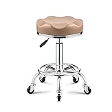 Salon Massagehocker Stuhl Hocker Rollhocker Ergonomisch Mit Rollen, Drehbare Höhenverstellung Hocker, Pu-Leder Dicker Sitzstuhl Spa Spa Stuhl Salon T
