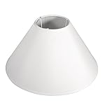 Rayher 2302802 Lampenschirm, rund, konisch, 22,5 cm ø unten, 7,5 cm ø oben, Höhe 14 cm, weiß, 100% Polyester, für Fassung E27, für Stehleuchte, Tischleuchte, auch zum Bemalen und Bekleb