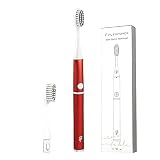 Flexforce Elektrische Schallzahnbürste, Geeignet für Kinder und Erwachsene, Auswechselbarer Zahnbürstenkopf und Akku, 180 Tage verwendbar, 2 DuPont Zahnbürstenköpfen, V1 Elektrische Zahnbürste, R