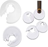 MEESOGA Heizkörper Rohrabdeckungen Heizungsrohr Abdeckung - 20 Pack 16mm Rohr Abdeckung Rohrschellen aus Kunststoff, Abdeckrosette für Heizkörper Durchmesser 15mm Rohr (Weiß)