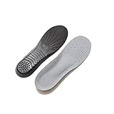 Rosenice Einlegesohle aus Memory-Schaumstoff, orthopädische Fußgewölbepolster, Sport-Schmerzlinderung, Schuh-Einlegesohle für Herren und Damen, Größe M (schwarz grau)