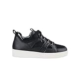 Buffalo Damen Sneaker Catcher, Frauen Low Top Sneaker, Halbschuh strassenschuh schnürschuh sportschuh Plateau-Sohle,Schwarz(Black),37 EU / 4 U