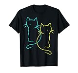 80er 90er Katzen Retro Vintage Katze T-S