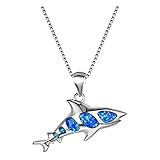 BestSiller Haifisch-Anhänger-Halskette, Haifisch-Anhänger, Tierschmuck, modischer blauer Haifisch-Anhänger, Kette für Frauen und Mädchen, Schmuck-Geschenk