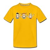Spreadshirt Pippi Langstrumpf Mit Tommy Und Annika Teenager Premium T-Shirt, 146-152, Sonnengelb