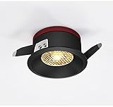 Fyyong Ultradünn dimmbarer LED-Downlight-Anti-Blendung Schmaler Rand 5w 9W Wohnzimmer Hintergrund Wandhaus Haushalt Deckenleuchte Korridor (Body Color : Warm white)