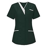 Damen-Oberteile, Kurzarm-Oberteile mit V-Ausschnitt, Arbeitsdruck, T-Shirt-Bluse T-Shirt mit V-Ausschnitt für D