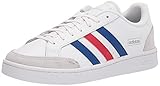 adidas Men's Grand Court Racquetball Shoe, White/Team Royal Blue/Vivid Red, 10