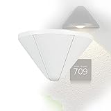 HRTX Led AußEnwandleuchten, KüHle Farbe Moderne StüCk Led Wandleuchte, Schwarz Dekorative Wandleuchte FüR Drinnen/DraußEn Weihnachten,Weiß