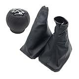 HESA Auto Schaltknauf Für Opel Für Corsa C 2001-2006 Für Tigra B Für Combo C 2001-2011 5 Gang Schaltknauf Leder Gamasche Boot Cover Auto Innen Zierleisten (Color : Combo 3Pcs)