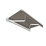 paramondo Gelenkarmmarkise Basic Markise mit Volant für Terrasse Garten Balkon, 400 x 300 cm (Breite x Ausfall), Stoff anthrazit U