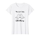 Mädchen mag Skizzieren lustige Zeichnung Designer T-S