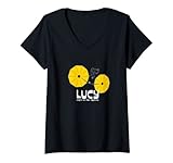 Damen LUCY First To The Trojan Asteroids Weltraumforschungsmission T-Shirt mit V